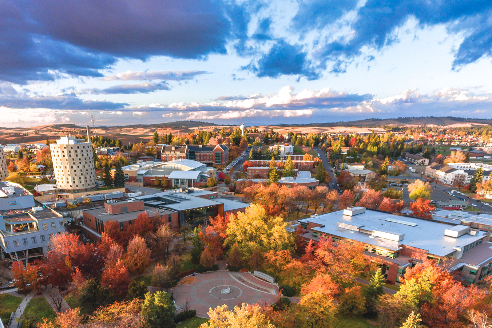 Panorama of Cheney in fall
