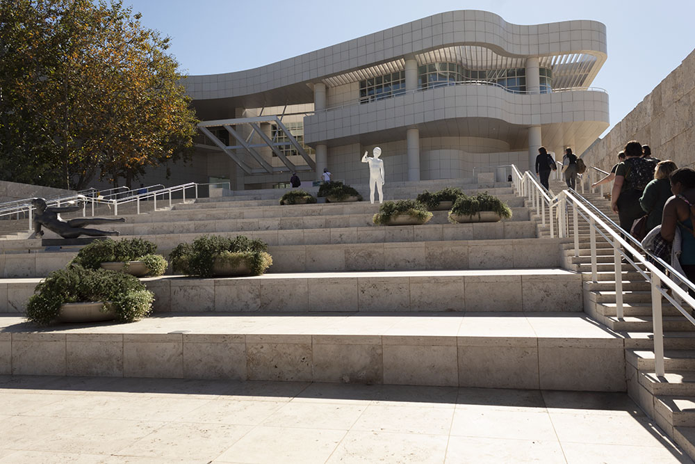 Front steps of the Getty Museum