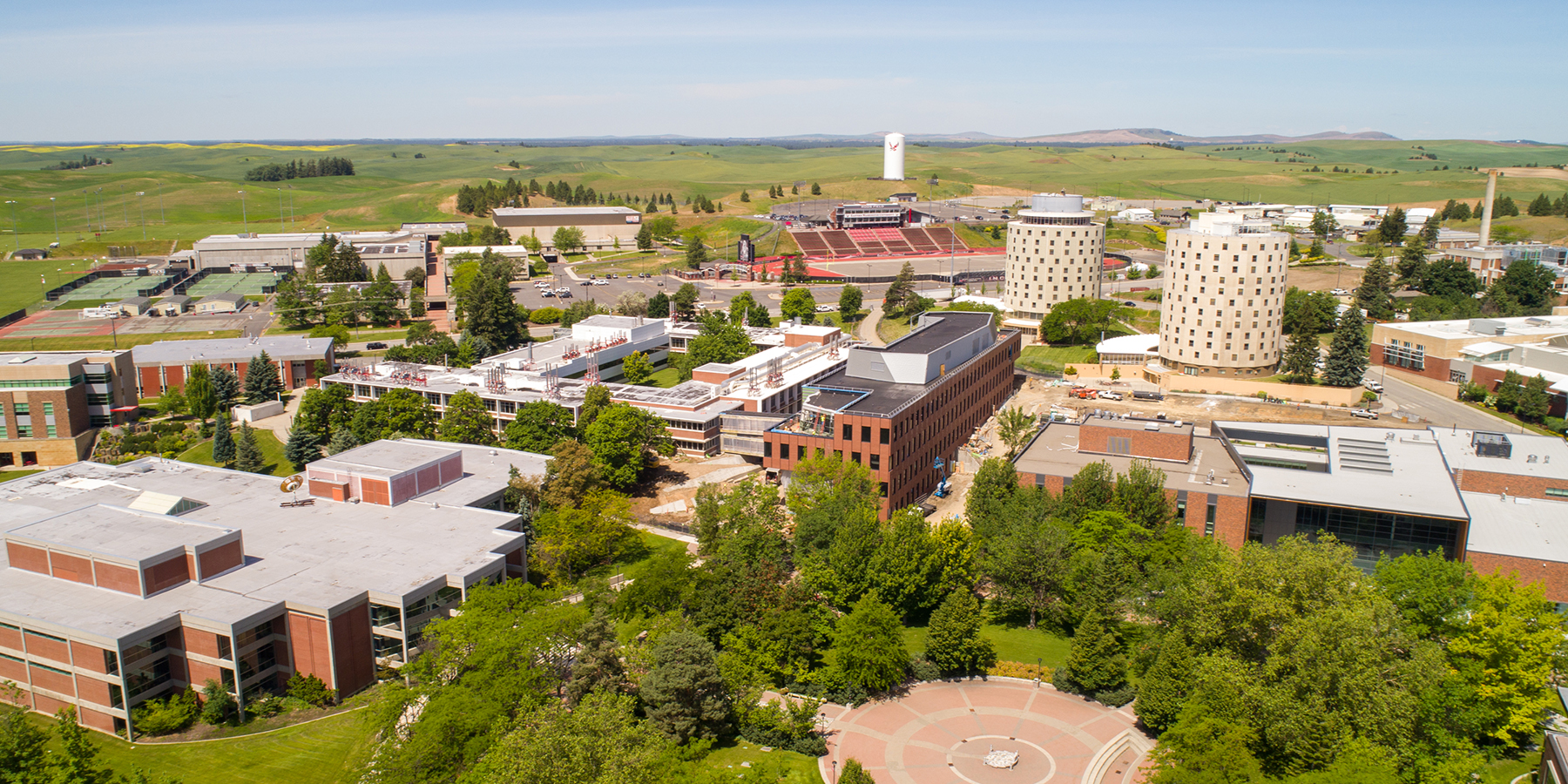 Aerial view of the Cheney campus