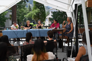 Panel with Clare Frank, Molly Giles, Amy Tan, Devi Laskar, and Lisa Alvarez