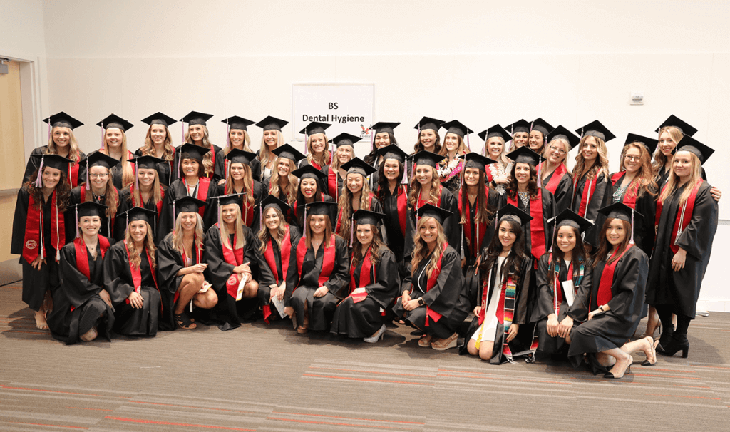 Group photo of the class of 2019 dental hygiene graduates