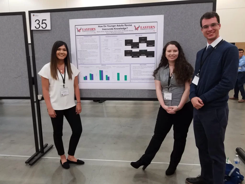 EWU Memory Lab student members present their research. 