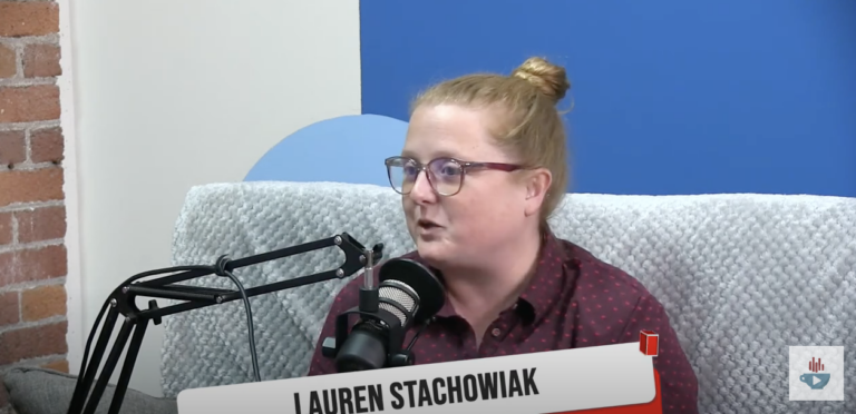 professor talking into a mic