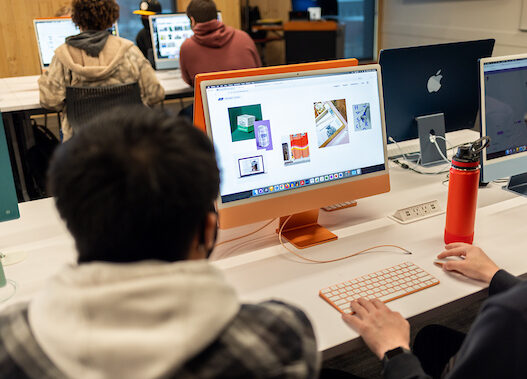 EWU design students work on a project in class. 