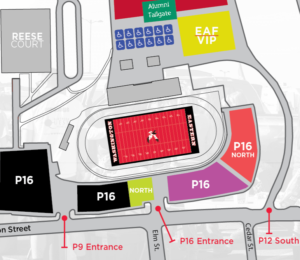 Parking & Tailgate Map 