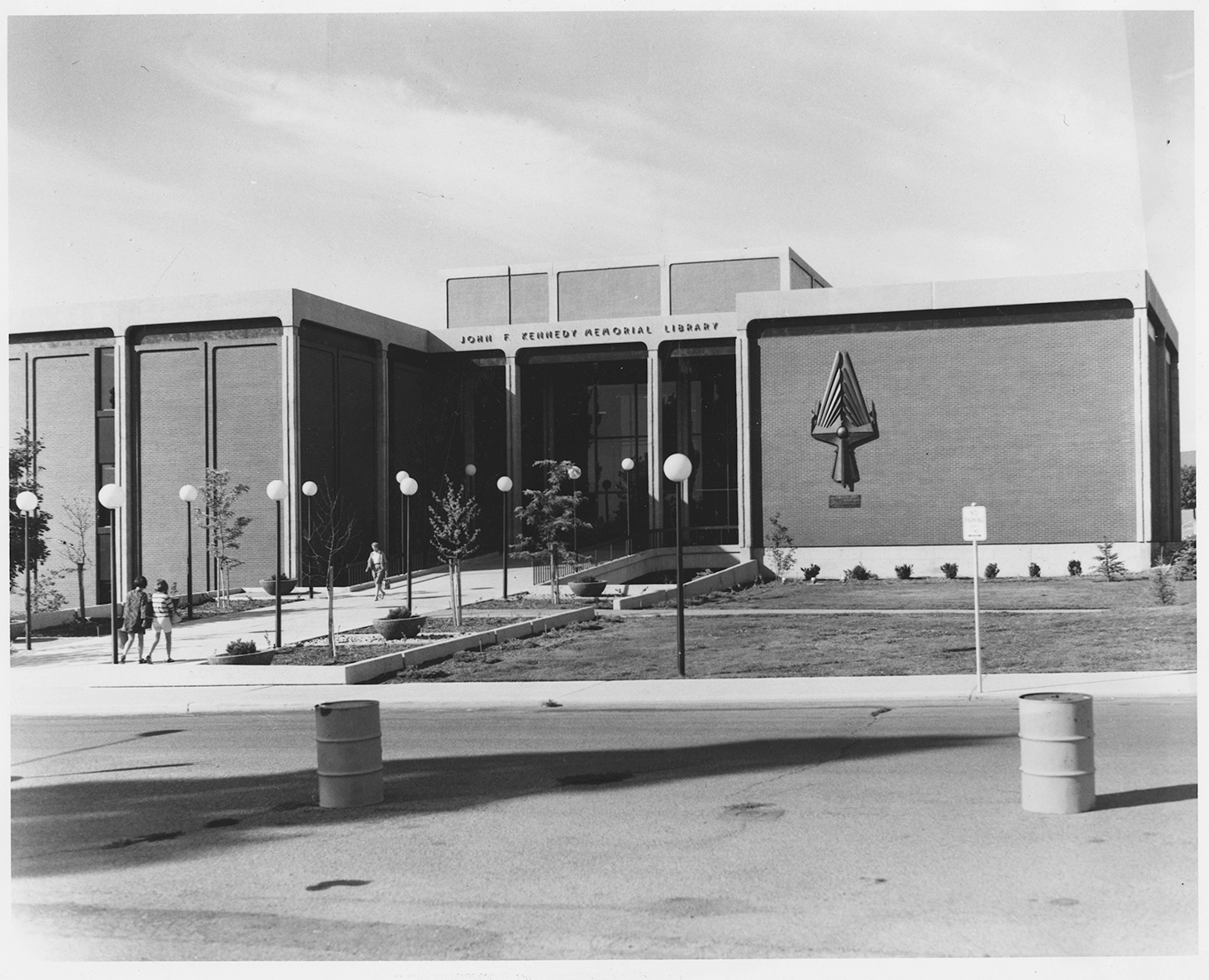 Facade of JFK Library in 1967