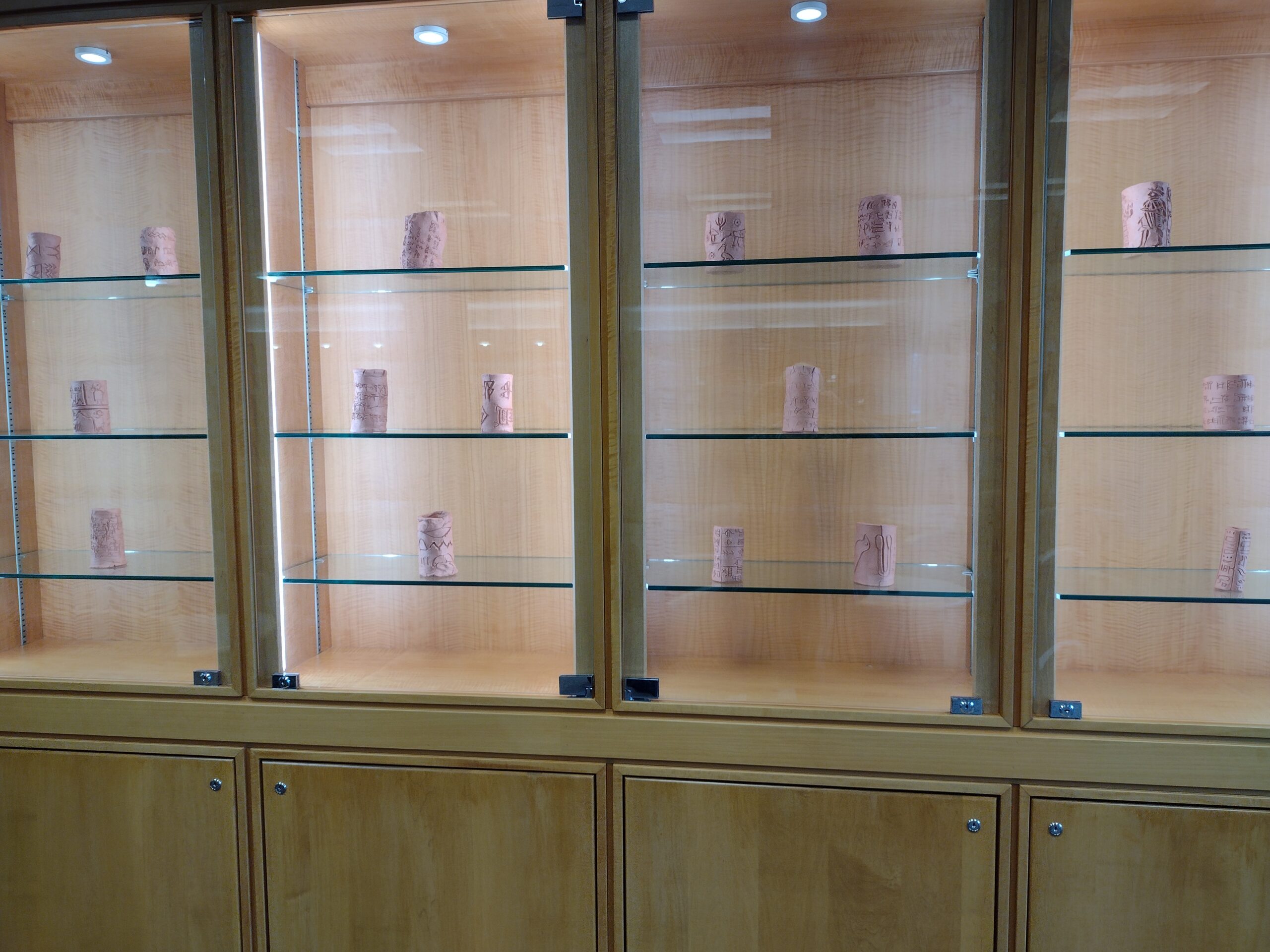 Image of Secrist Gallery with Cylinder Seals on display.