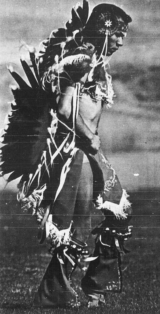 Native American dressed in traditional clothes