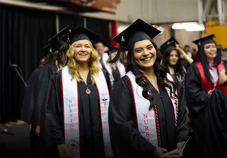 School of Nursing graduates Mia Rogers (left) and Chloe Jones.