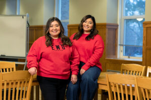 Jennifer (left) and Tanya Núñez at the Monroe Hall office of EWU’s CAMP program.