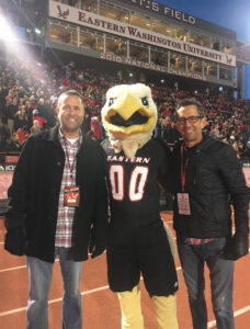 Walter and his brother Ralph at an EWU football game. 