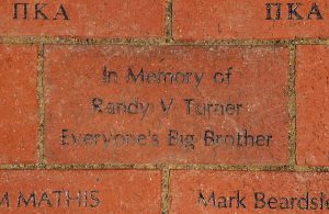 Brick engraved with Randy's name