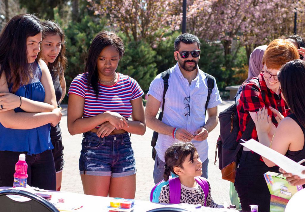 Photo: A multicultural event on the campus mall