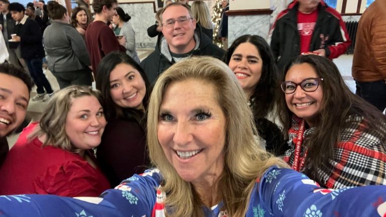 President's Holiday reception selfie