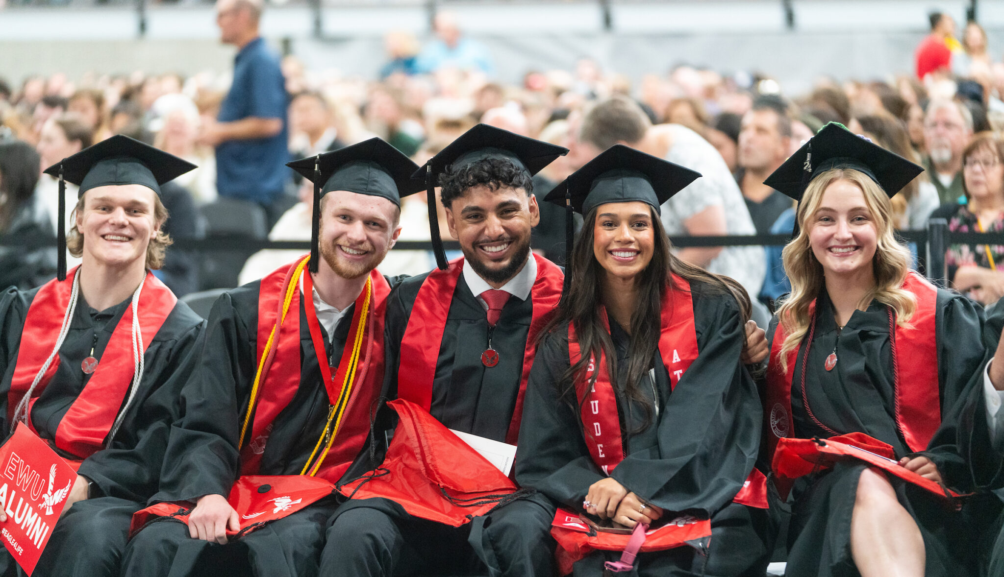 A group of EWU students at their graduation ceremony