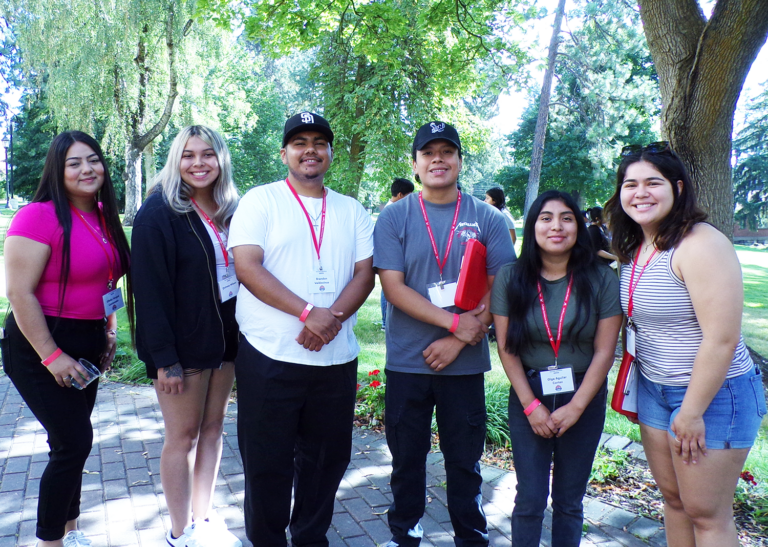 Five CAMP students in an outdoor photo.