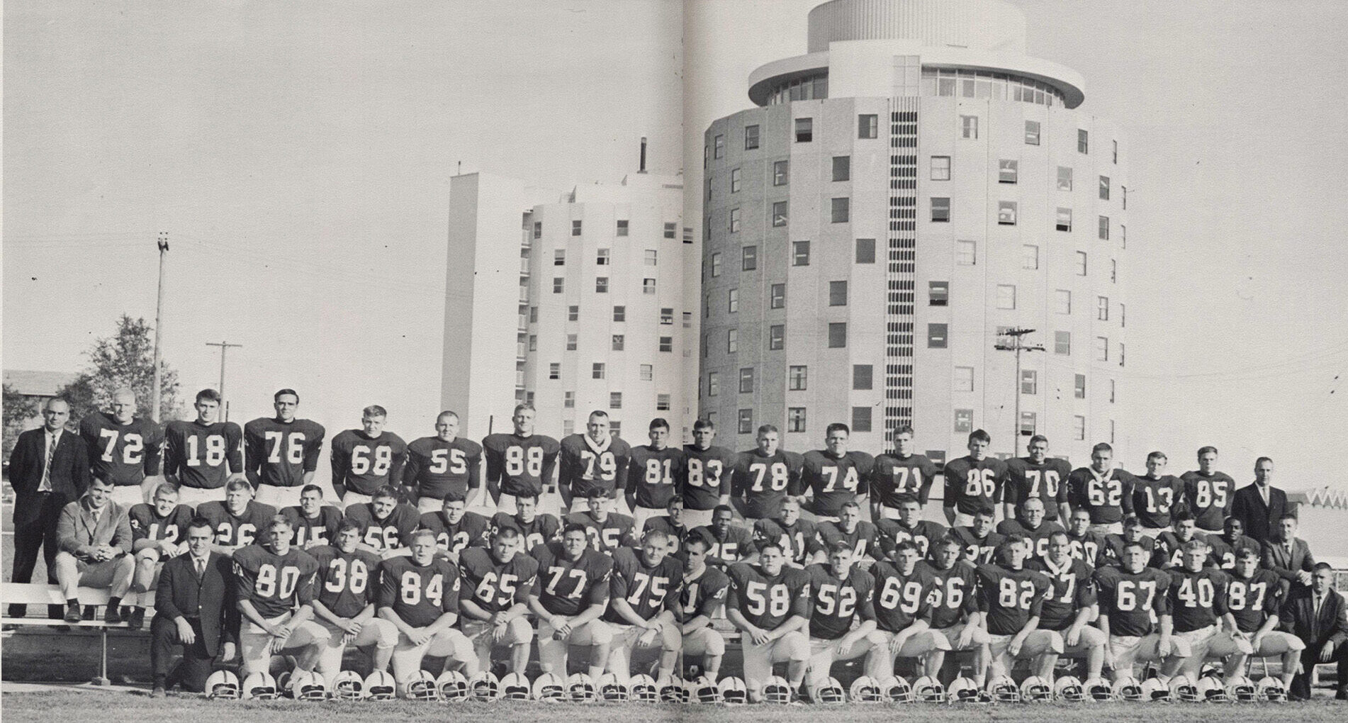 Historic photo of 1967 football team.