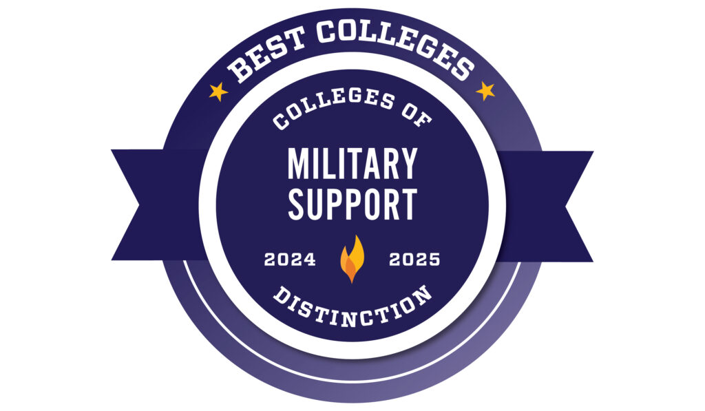 Seal of the Best Colleges of Military Support award.