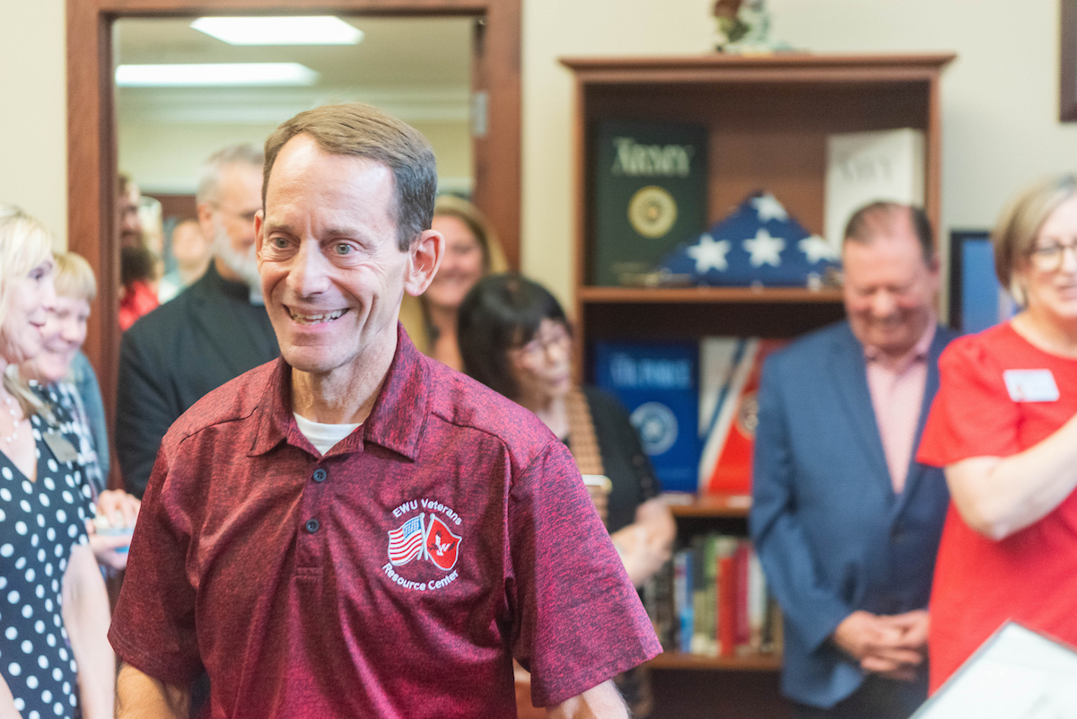 Dave smiling after he learns of the naming honor.