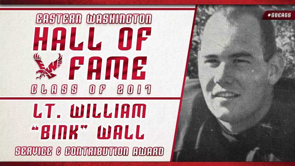 Photo of Bink Wall Hall of Fame induction notice from 2019.
