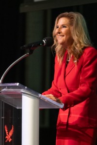 President McMahan speaking at the 2024 Convocation. 