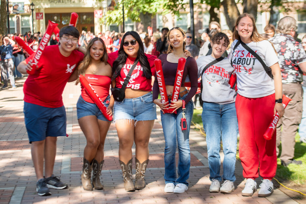 Six new students pose for a photo.