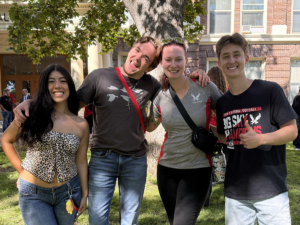 Four students posing for a photo.