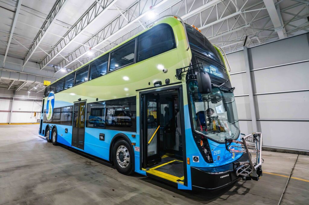 Photo of STA double-decker bus.