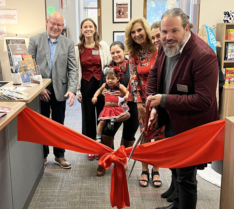 Ribbon cutting ceremony.