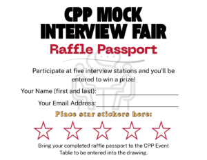 Mock Interview Network Fair raffle passport.