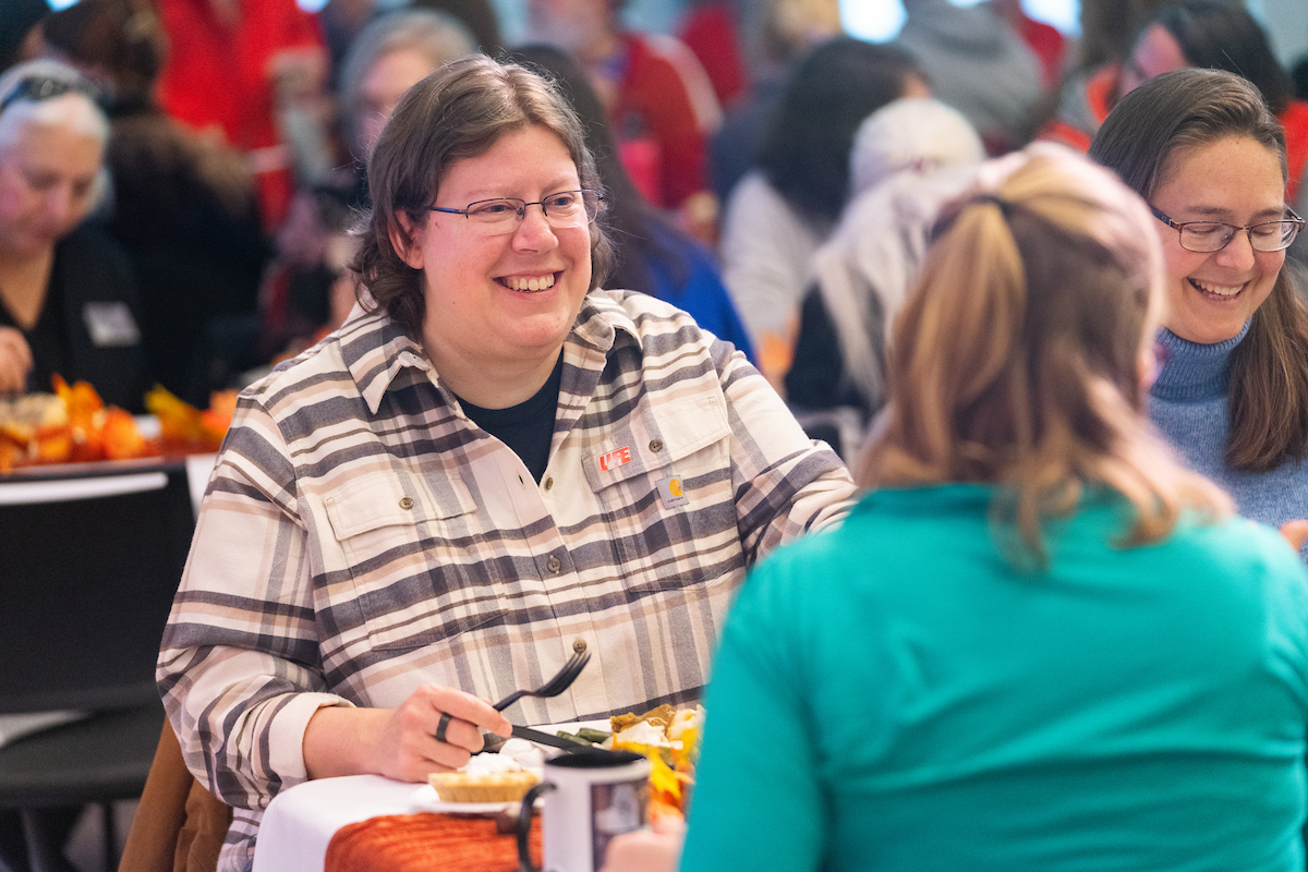 Employees having fun.