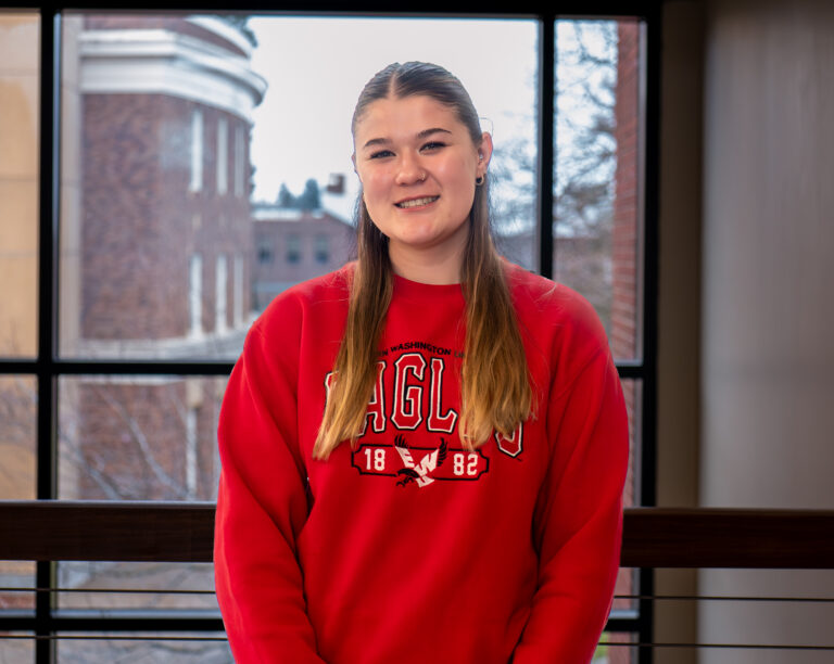 Photo of Megan, a student participating in the Eagle Career Network.