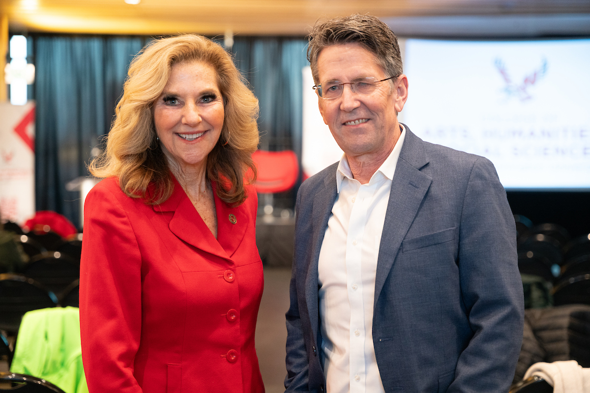 President McMahan with Jess Walter.