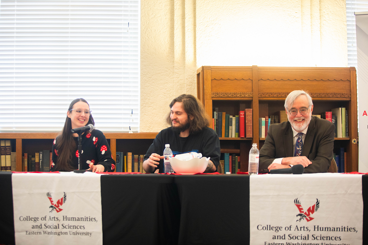 History students present to Jess Walter with Larry Cebula there, too.