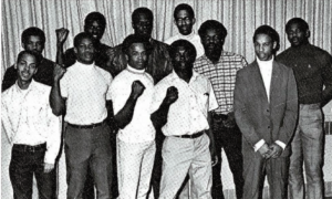 Picture of founding members of the Black Student Union (BSU)