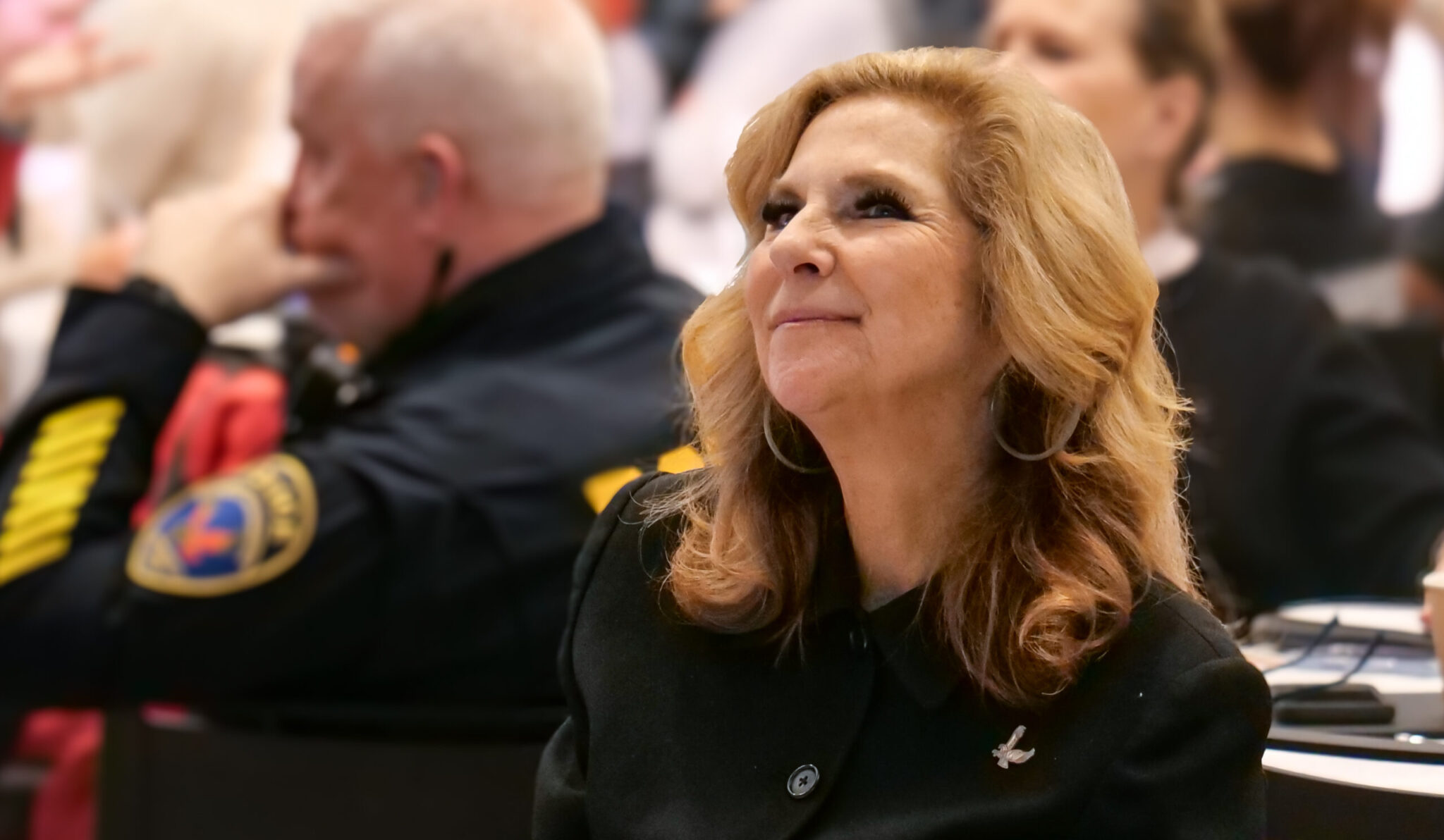 President McMahan watching.