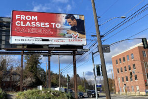 Photo of EWU advertising billboard.
