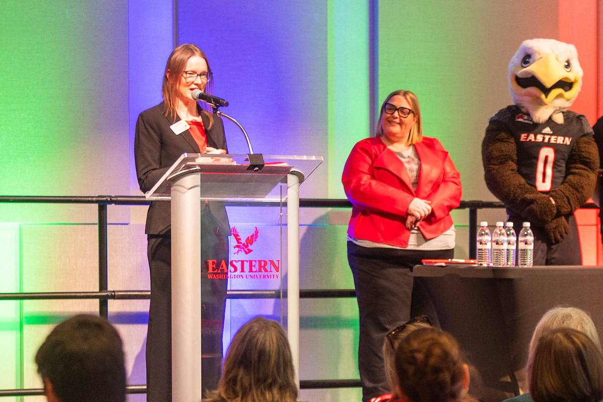 Cheney Mayor reading proclamation at the podium.