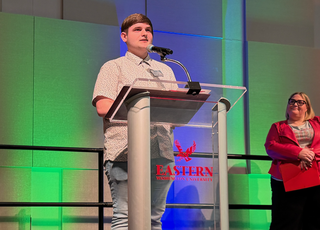 Johnny Curtis shared words of gratitude for scholarship donors.