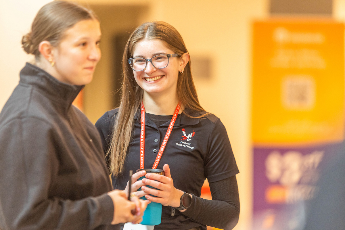 Two students talking