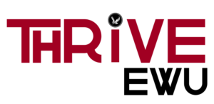 Logo that says "Thrive EWU."